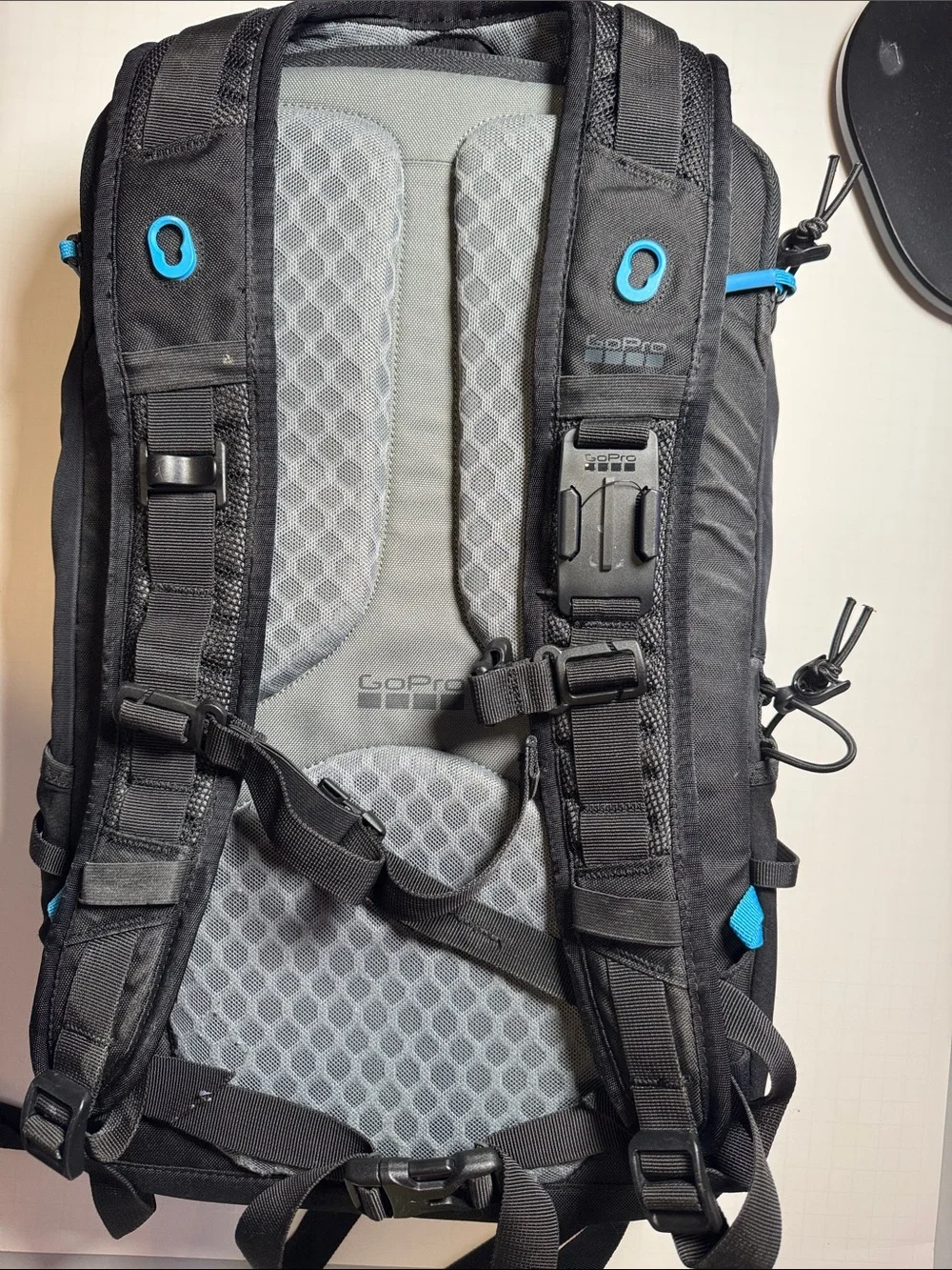 GoPro Black Backpack with Blue Accent Zipper